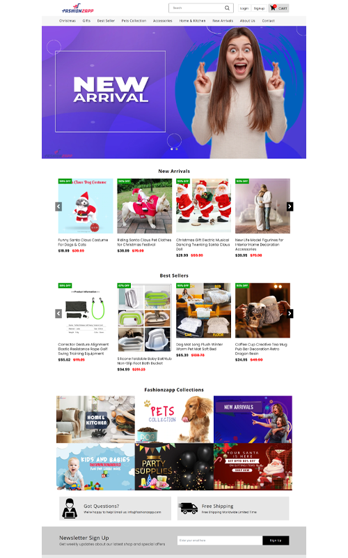 Fashionzapp ecommerce supporting screenshot