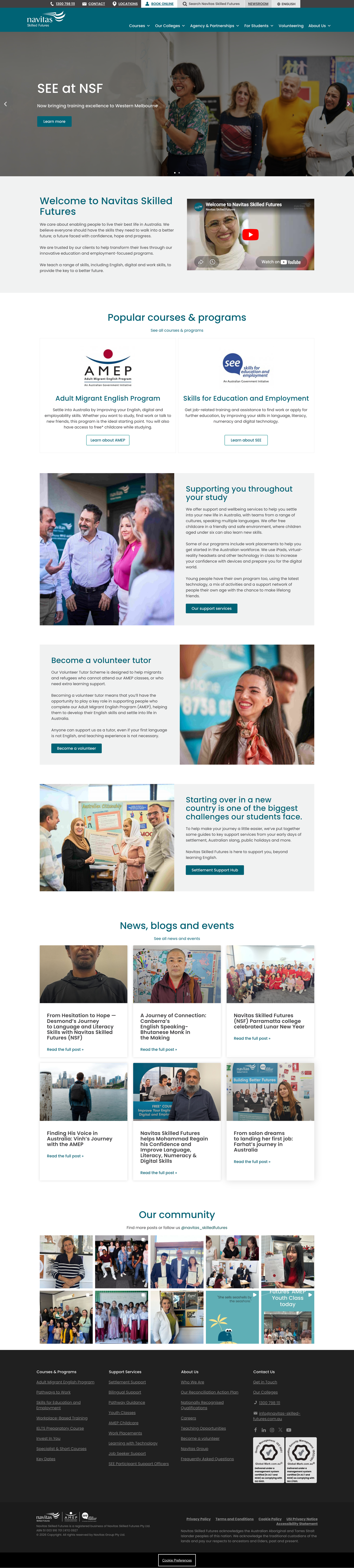 Full-page snapshot of navitas-skilled-futures.com.au