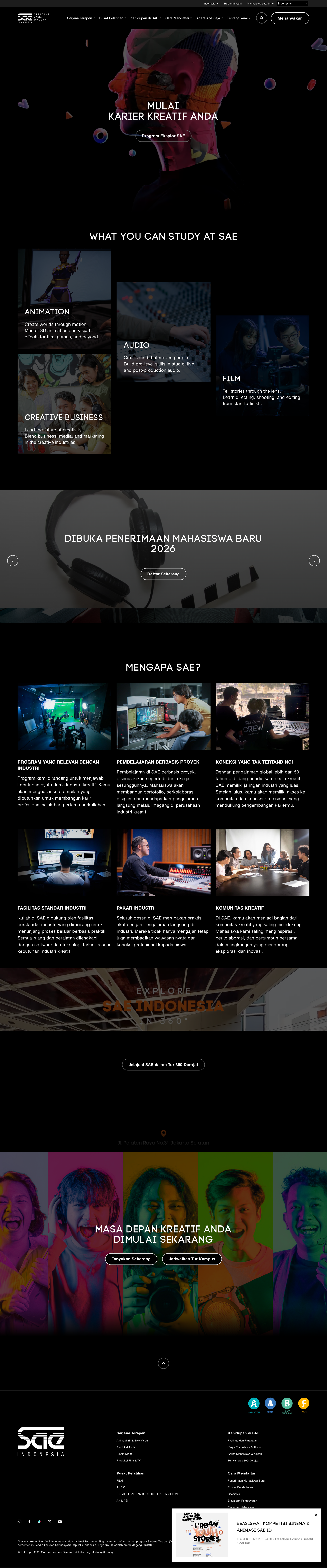 Full-page snapshot of sae.ac.id